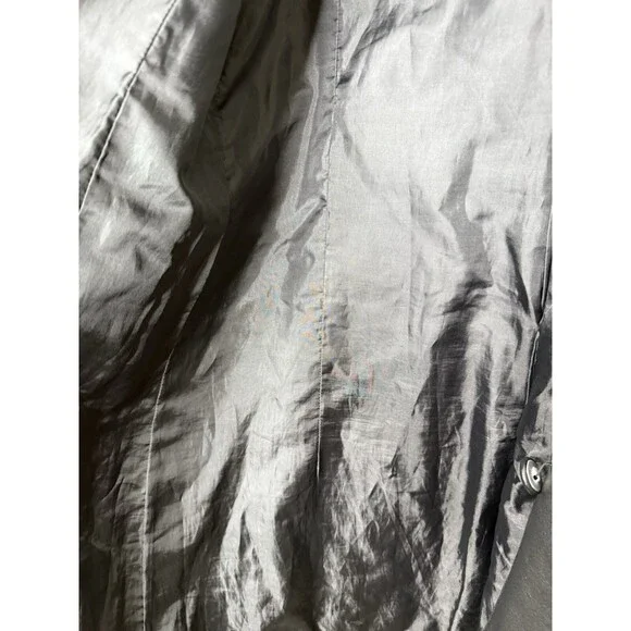 Vintage USA Leather Coat Women's 3X Black Button Front Jacket Pockets Soft 90's - Picture 9 of 12